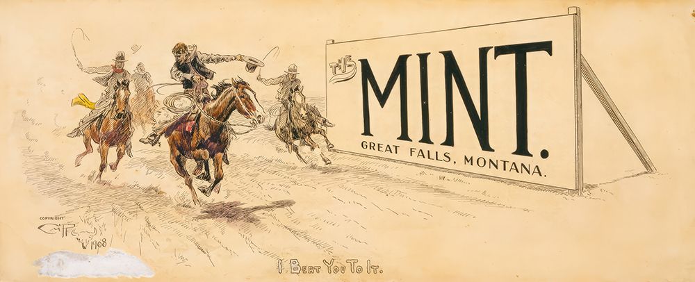 I Beat You To It art print by Charles Marion Russell for $57.95 CAD