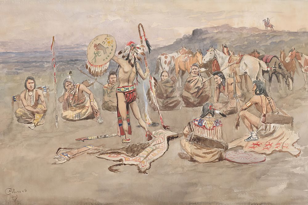 War Council art print by Charles Marion Russell for $57.95 CAD