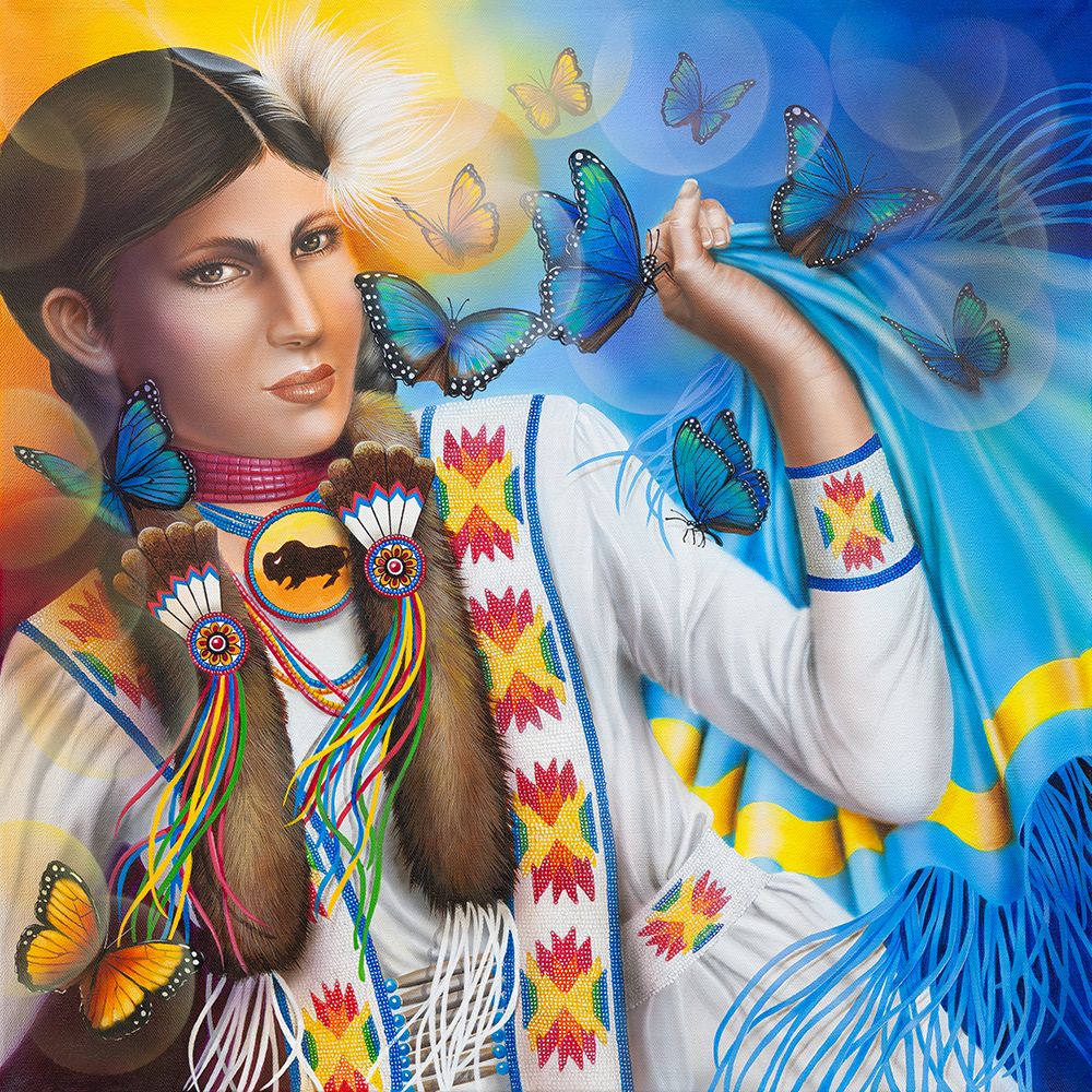 Soshone Butterfly Dance art print by Ferraro for $57.95 CAD