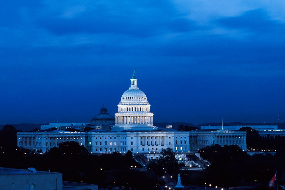 Capitol Hill-Washington D.C. at night art print by Carol Highsmith for $57.95 CAD