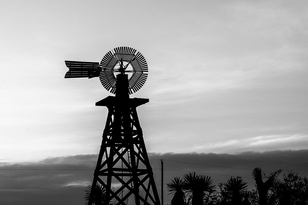 Silhouetted windmill in Texas art print by Carol Highsmith for $57.95 CAD