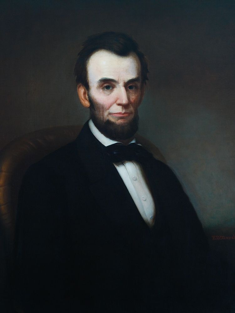Abraham Lincoln portrait in the Lincoln room-Blair House art print by Carol Highsmith for $57.95 CAD