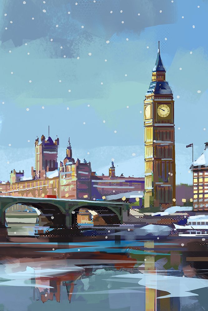 London in Winter art print by East Coast Licensing for $57.95 CAD