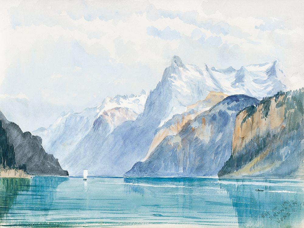 Bay of Uri-Brunnen from Switzerland art print by John Singer Sargent for $57.95 CAD