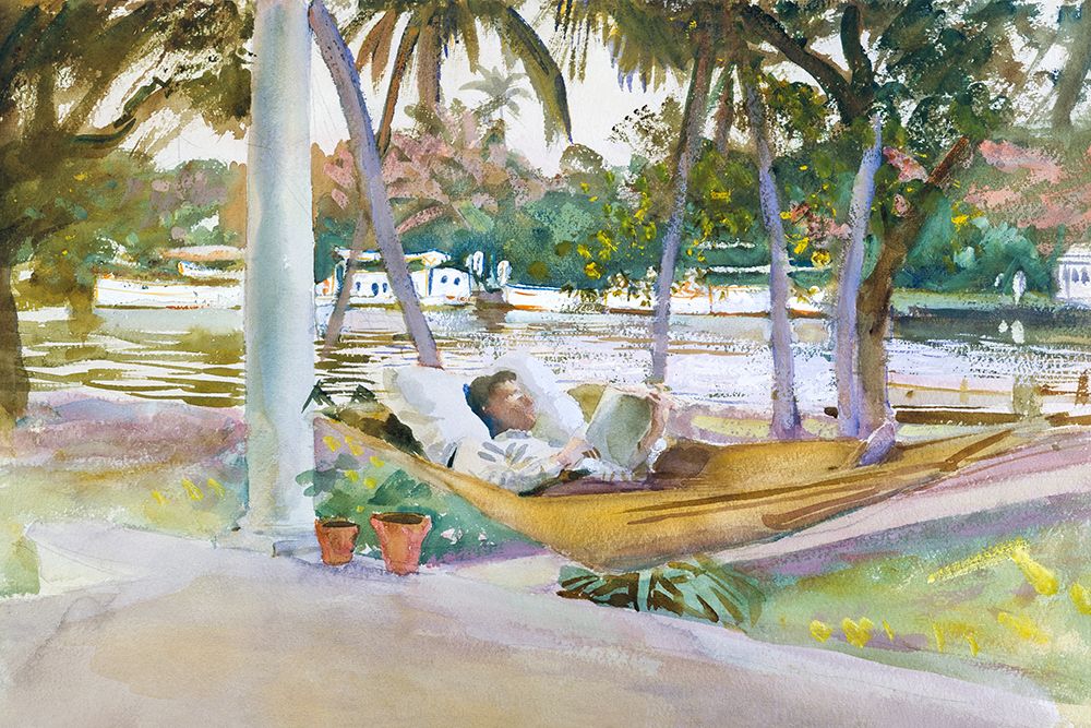 Figure in Hammock-Florida art print by John Singer Sargent for $57.95 CAD