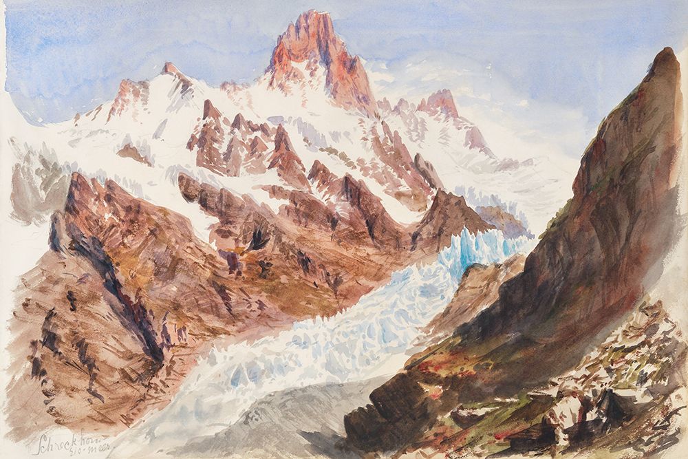Schreckhorn-Eismeer from Splendid Mountain Watercolours Sketchbook art print by John Singer Sargent for $57.95 CAD