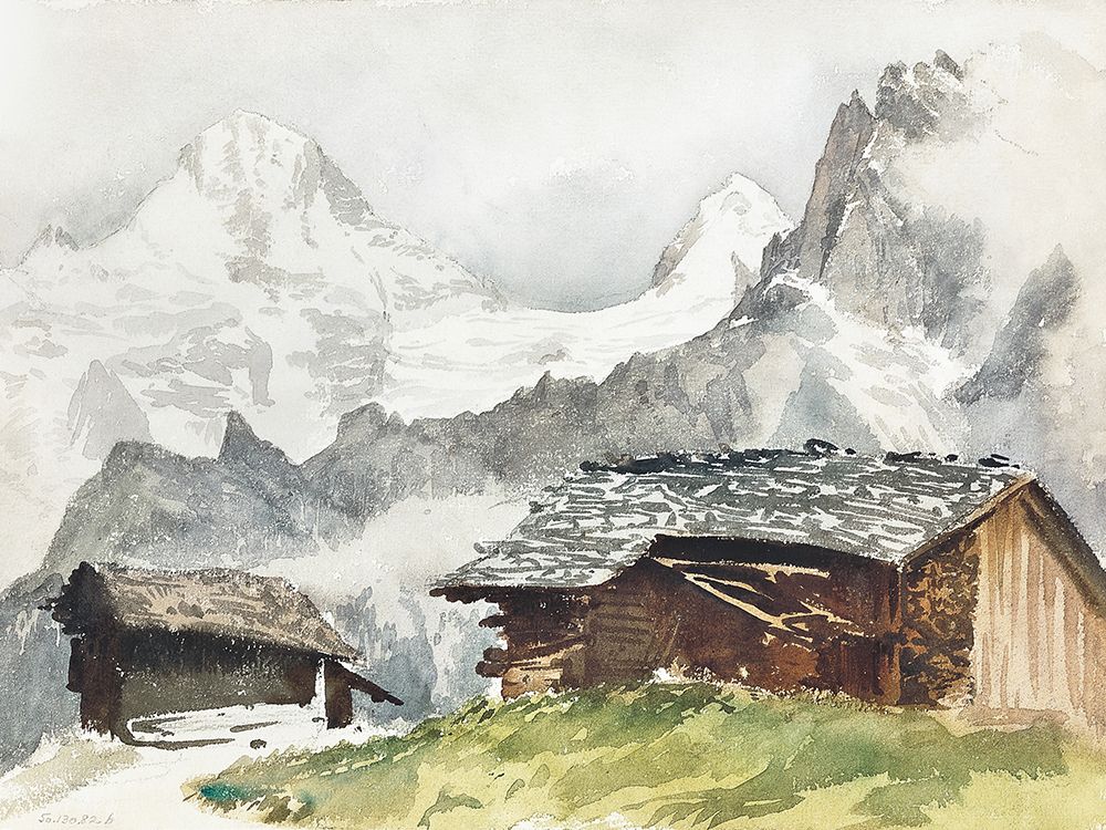 Chalets-Breithorn-Murren art print by John Singer Sargent for $57.95 CAD