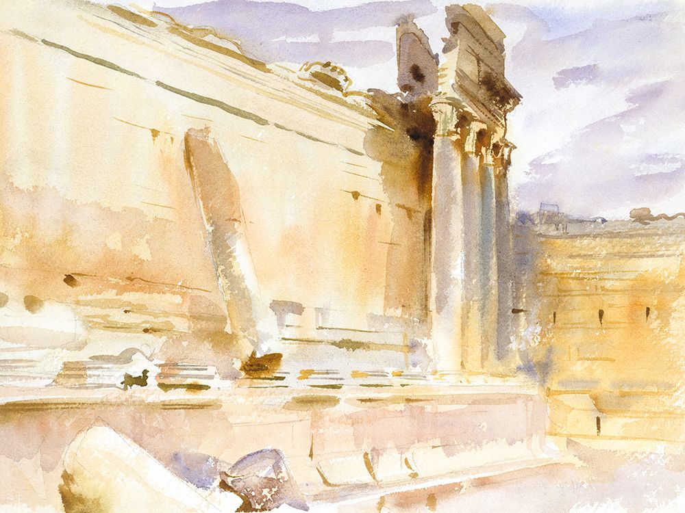 Temple of Bacchus-Baalbek art print by John Singer Sargent for $57.95 CAD