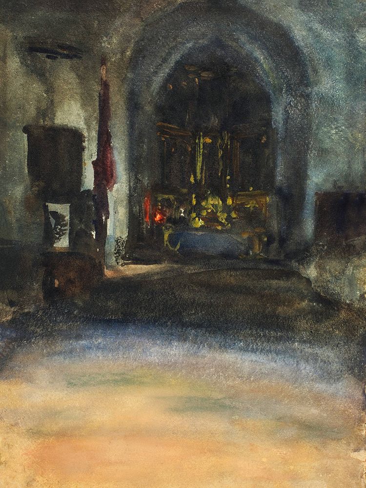 Spanish Church Interior art print by John Singer Sargent for $57.95 CAD