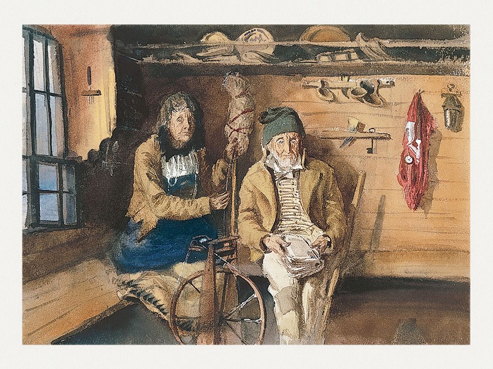 Frau von Allmen and an Unidentified Man in an Interior art print by John Singer Sargent for $57.95 CAD
