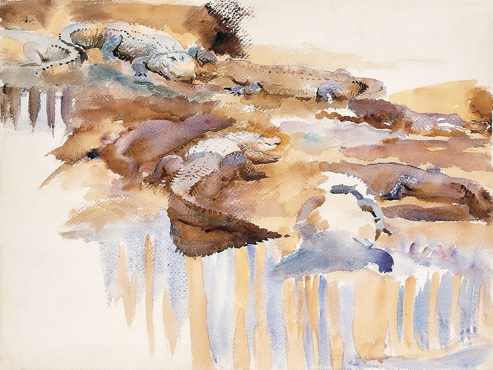 Alligators art print by John Singer Sargent for $57.95 CAD