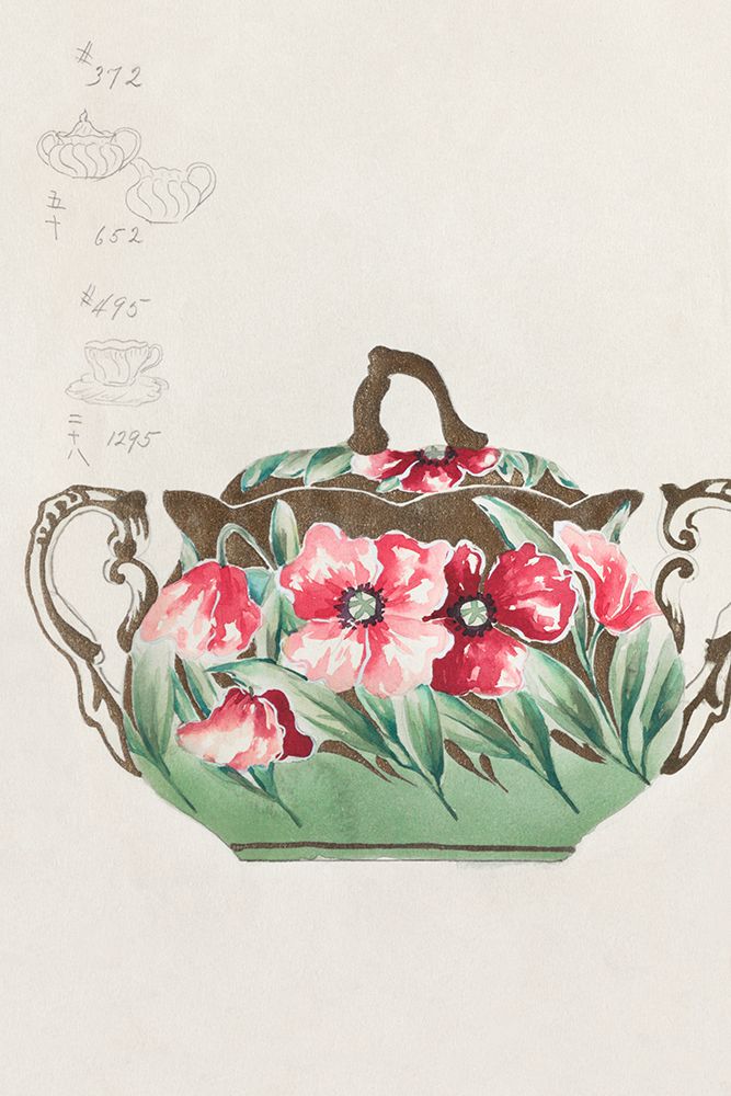 Design for a Noritake Sugar Bowl I art print by Noritake Designs for $57.95 CAD