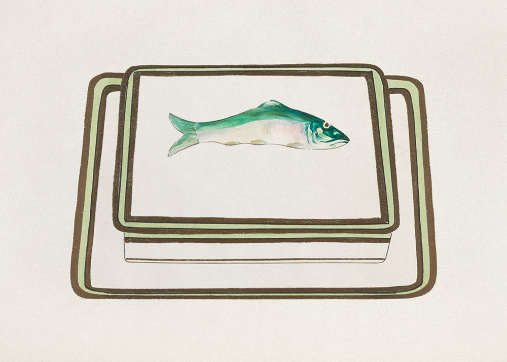 Fish Design for a Noritake Box I art print by Noritake Designs for $57.95 CAD