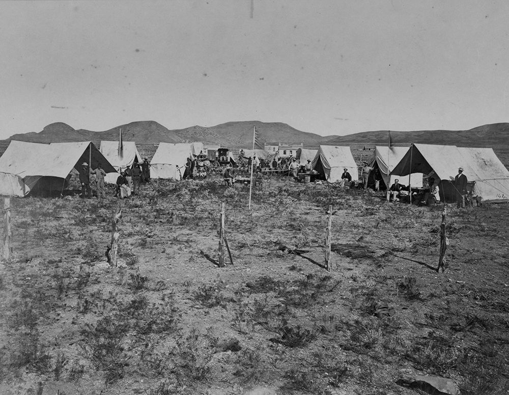 Survey Camp-Salt Lake City-Utah art print by Timothy H OSullivan for $57.95 CAD
