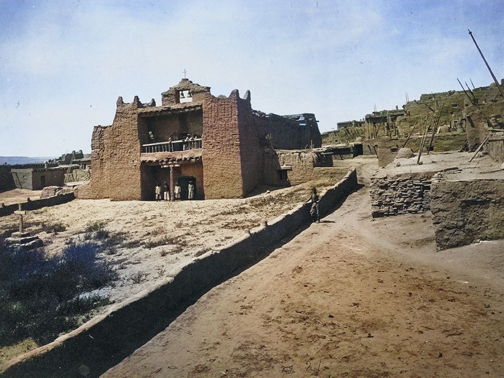 Old Mission Church-Zuni Pueblo-New Mexico Color art print by Timothy H OSullivan for $57.95 CAD