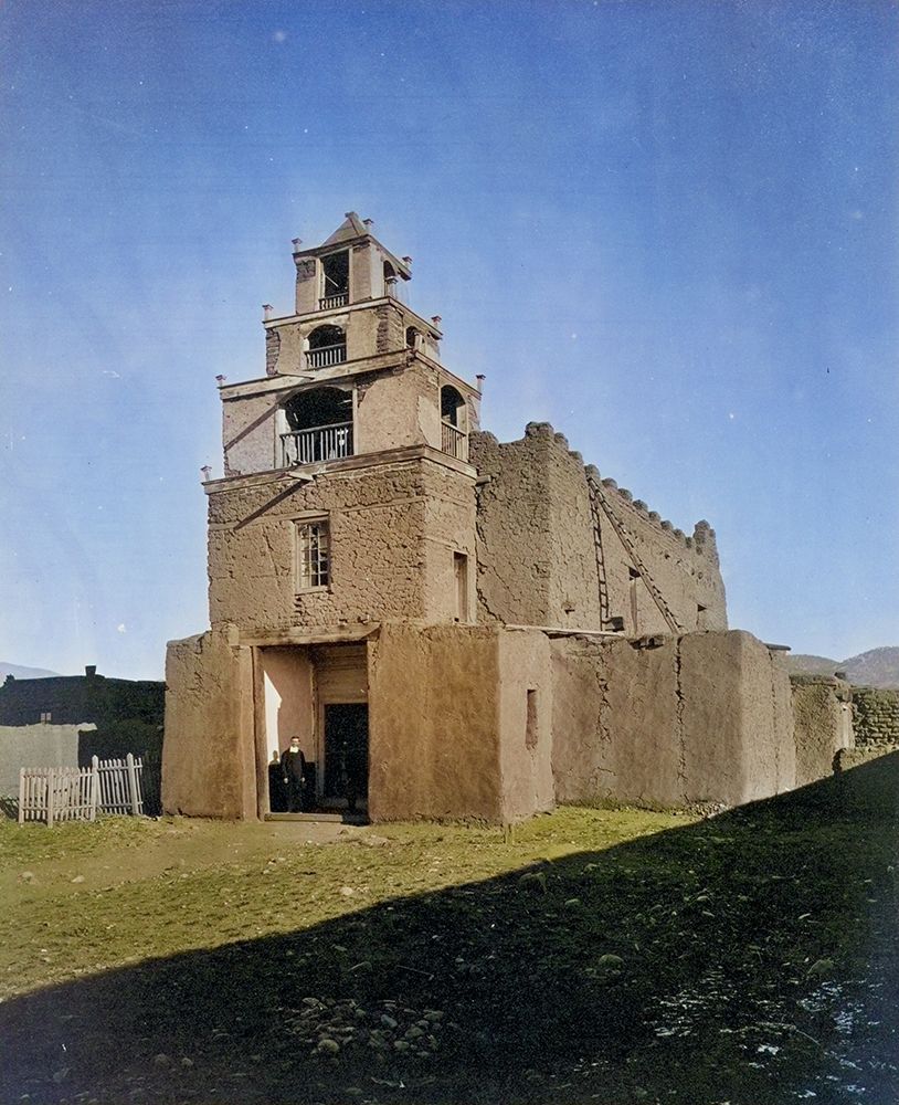 The Church of San Miguel-the oldest church in Santa Fe-New Mexico Color art print by Timothy H OSullivan for $57.95 CAD