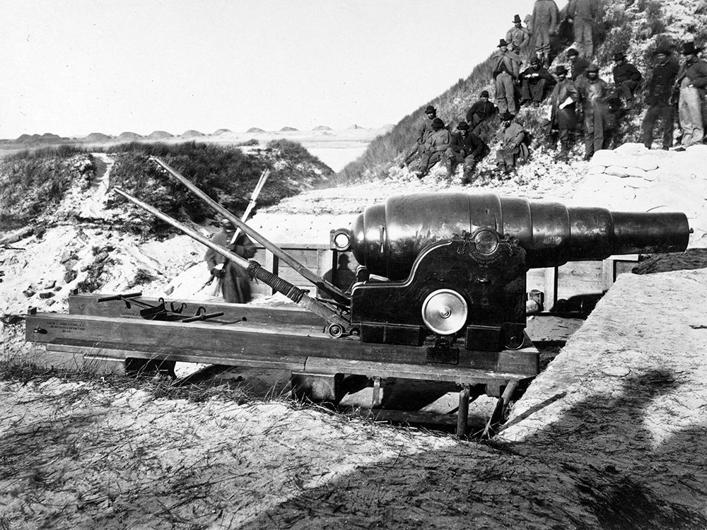 8 inch Armstrong Gun at Fort Fisher-North Carolina art print by Timothy H OSullivan for $57.95 CAD
