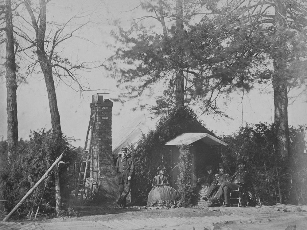 Camp architecture-Brandy Station-Virginia art print by Timothy H OSullivan for $57.95 CAD