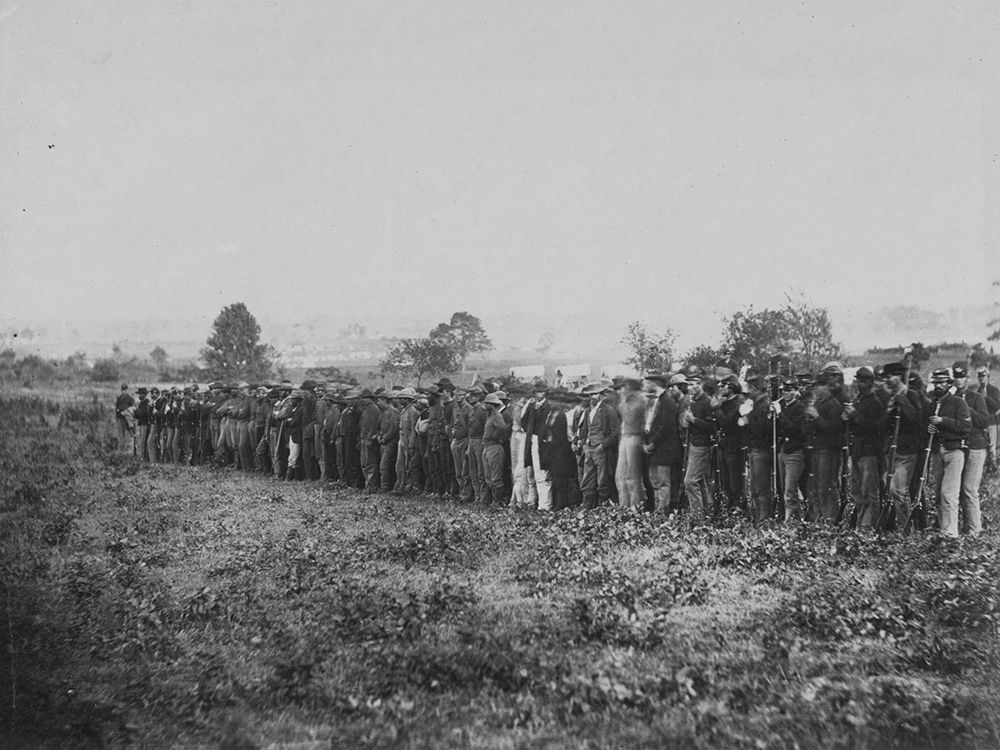 Confederate Prisoners at Fairfax court-house art print by Timothy H OSullivan for $57.95 CAD