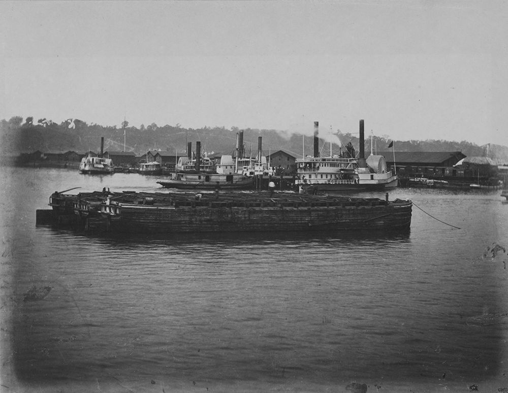 Evacuation of Aquia Creek art print by Timothy H OSullivan for $57.95 CAD