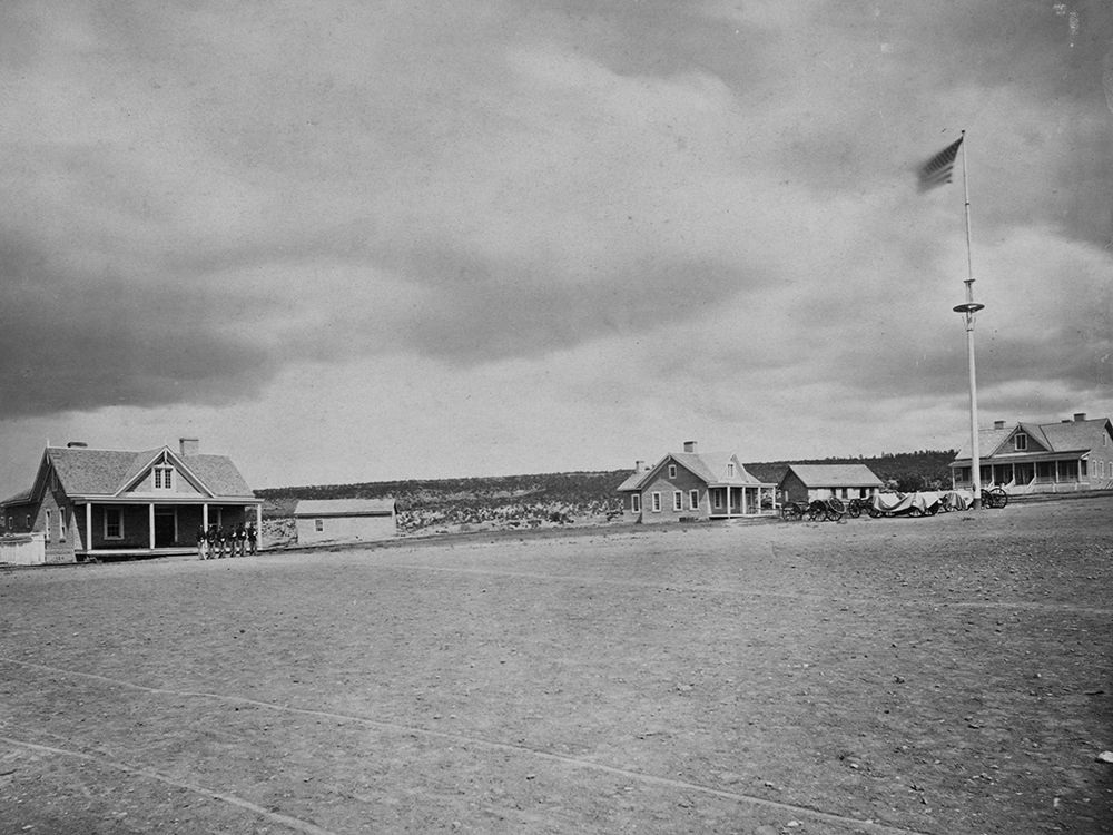 Parade Ground at Fort Wingate-1873 art print by Timothy H OSullivan for $57.95 CAD