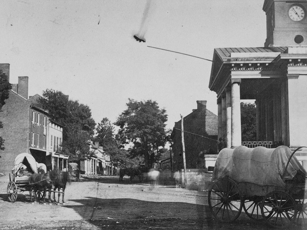 Street and Court-House in Warrenton art print by Timothy H OSullivan for $57.95 CAD