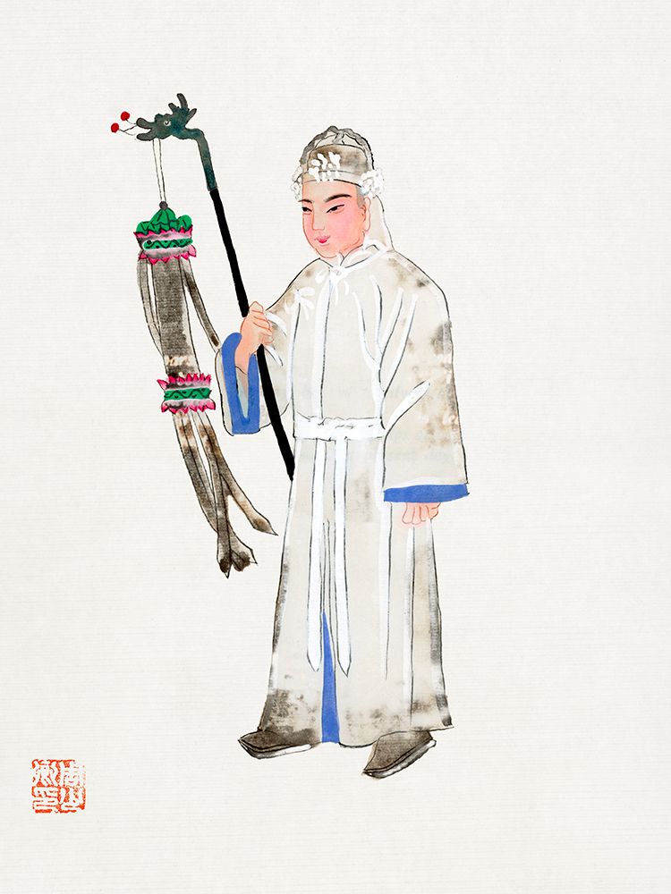 Man in mourning dress art print by Vintage Chinese Clothing for $57.95 CAD