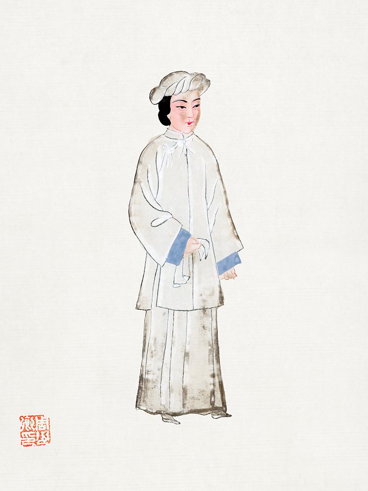 Woman in mourning robe art print by Vintage Chinese Clothing for $57.95 CAD
