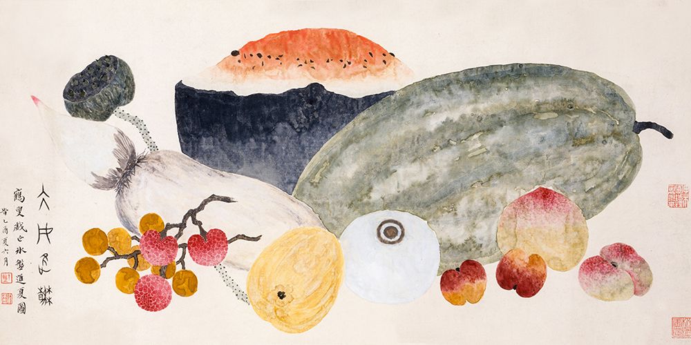Dish of Iced Summer Fruit art print by Ding Fuzhi for $57.95 CAD