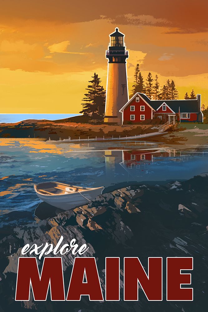 Maine art print by East Coast Licensing for $57.95 CAD