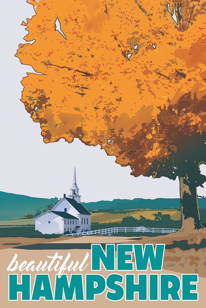 New Hampshire art print by East Coast Licensing for $57.95 CAD