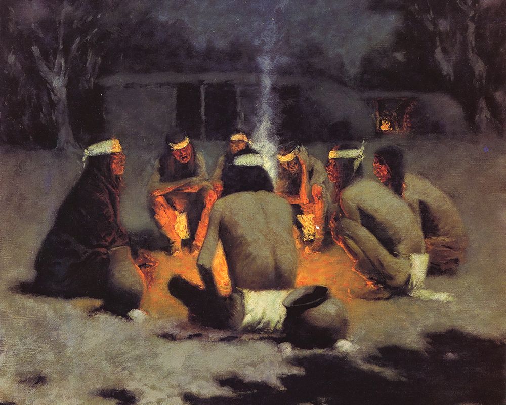 Apache Medicine Song art print by Frederic Remington for $57.95 CAD
