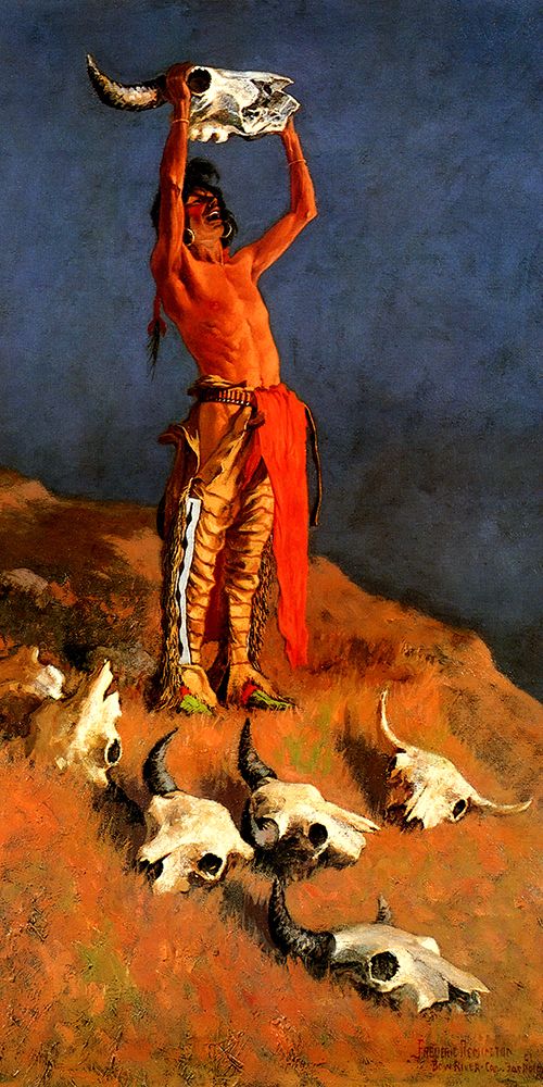 Conjuring Back the Buffalo art print by Frederic Remington for $57.95 CAD