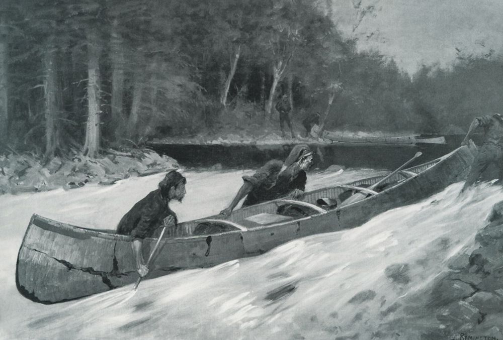 In a Stiff Current-Sketch art print by Frederic Remington for $57.95 CAD