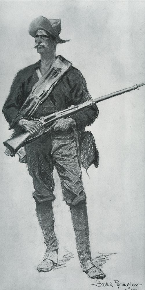 Infantry Soldier-Sketch art print by Frederic Remington for $57.95 CAD