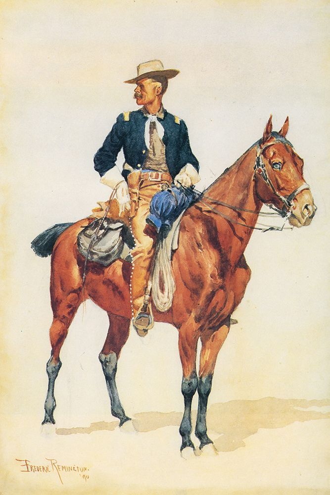 Lieutenant S. C. Roberston-Chief of the Crow Scouts art print by Frederic Remington for $57.95 CAD