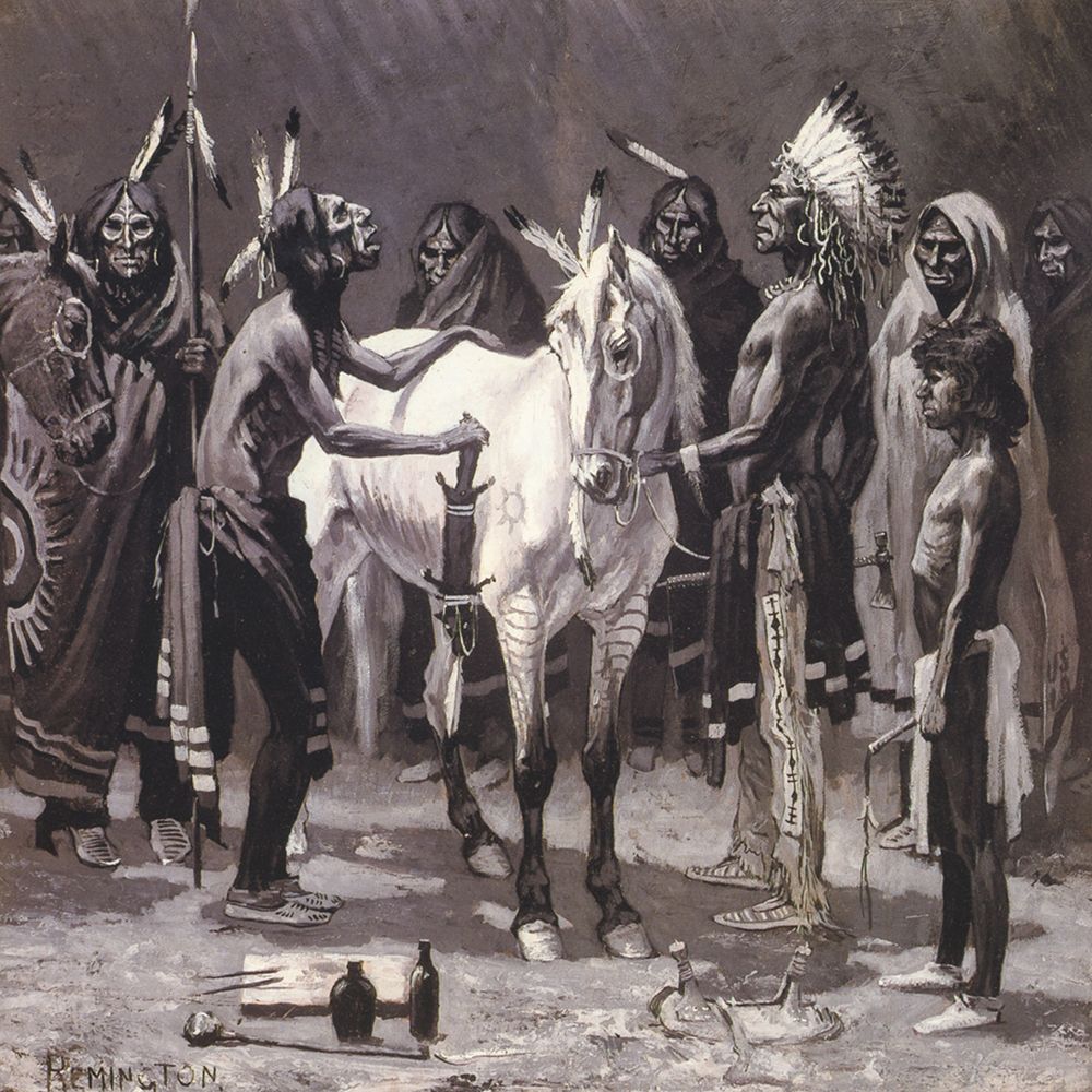 Making Medicine Ponies art print by Frederic Remington for $57.95 CAD