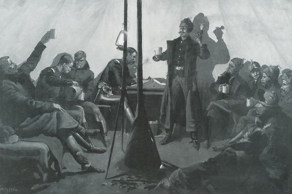 Merry Christmas in a Silby Tent-Sketch art print by Frederic Remington for $57.95 CAD