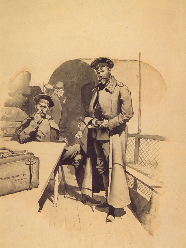 Two Officers are Watching You art print by Frederic Remington for $57.95 CAD