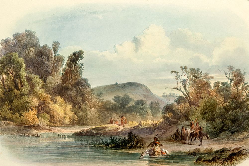 Washinga Sabas grave on Blackbirds hill art print by Karl Bodmer for $57.95 CAD