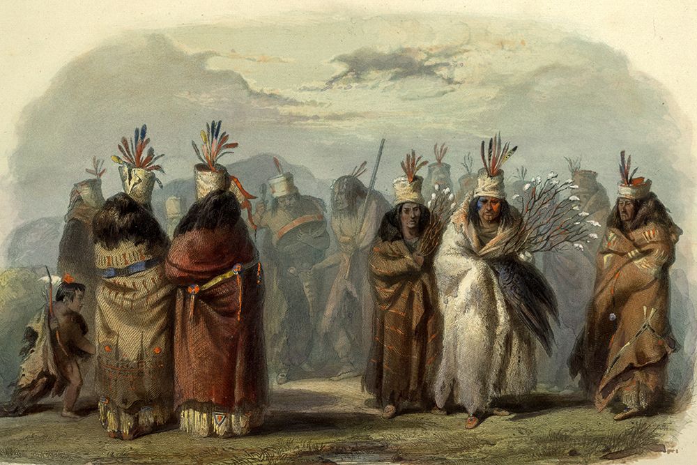 Dance of the Mandan women art print by Karl Bodmer for $57.95 CAD
