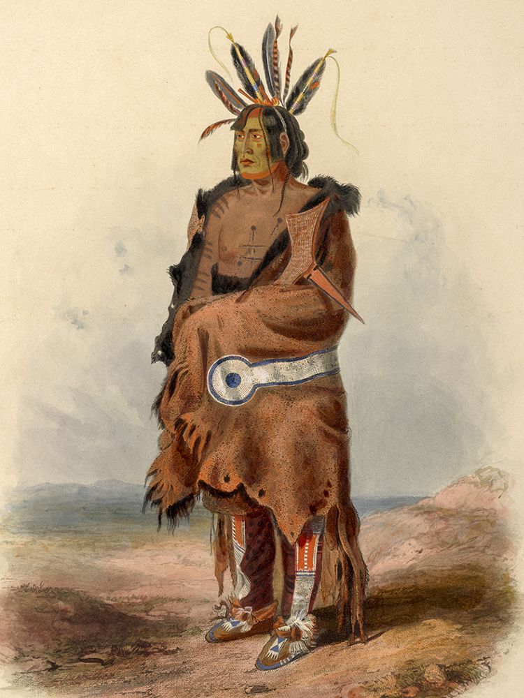 An Arrikara Indian Warrior art print by Karl Bodmer for $57.95 CAD