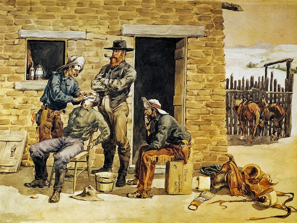 Sunday Morning Toilet On The Ranch art print by Frederic Remington for $57.95 CAD