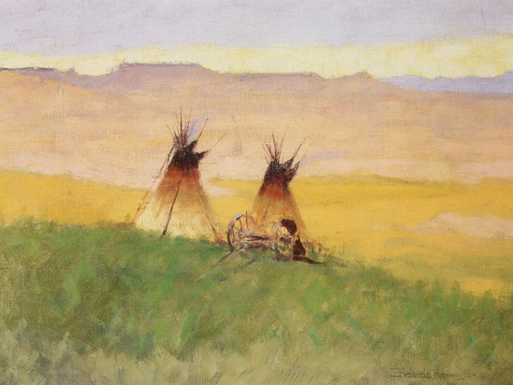 Stormy Morning in the Badlands art print by Frederic Remington for $57.95 CAD