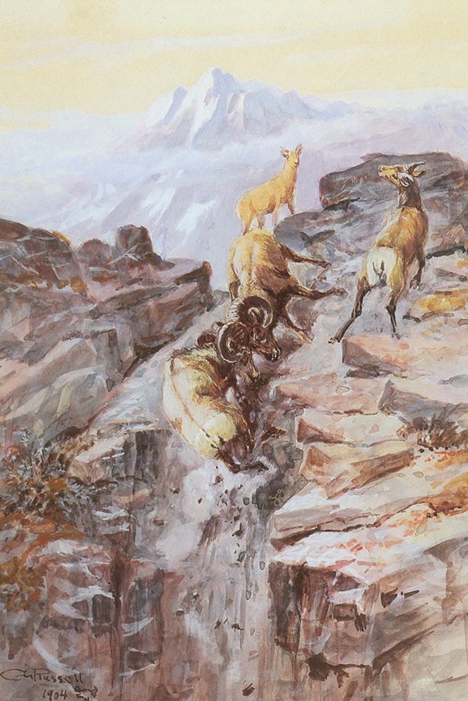 Big Horn Sheep art print by Charles Marion Russell for $57.95 CAD