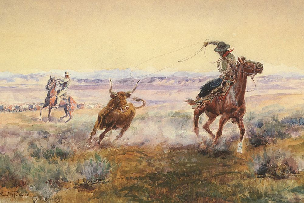On the Prod art print by Charles Marion Russell for $57.95 CAD