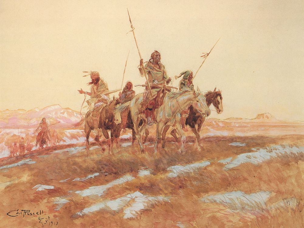 Piegan Hunting Party art print by Charles Marion Russell for $57.95 CAD