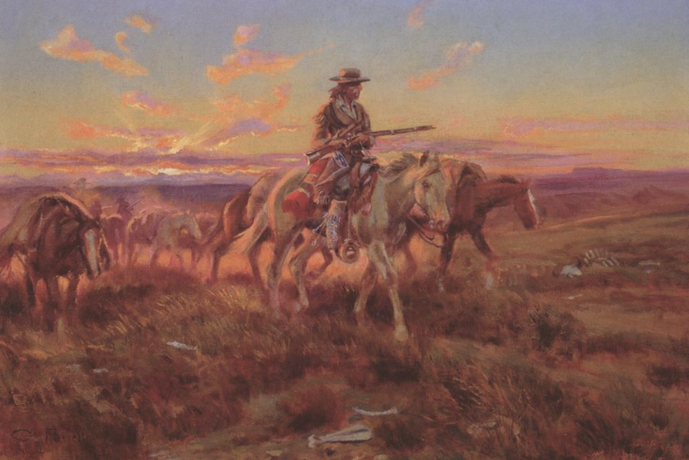 The Free Trader art print by Charles Marion Russell for $57.95 CAD