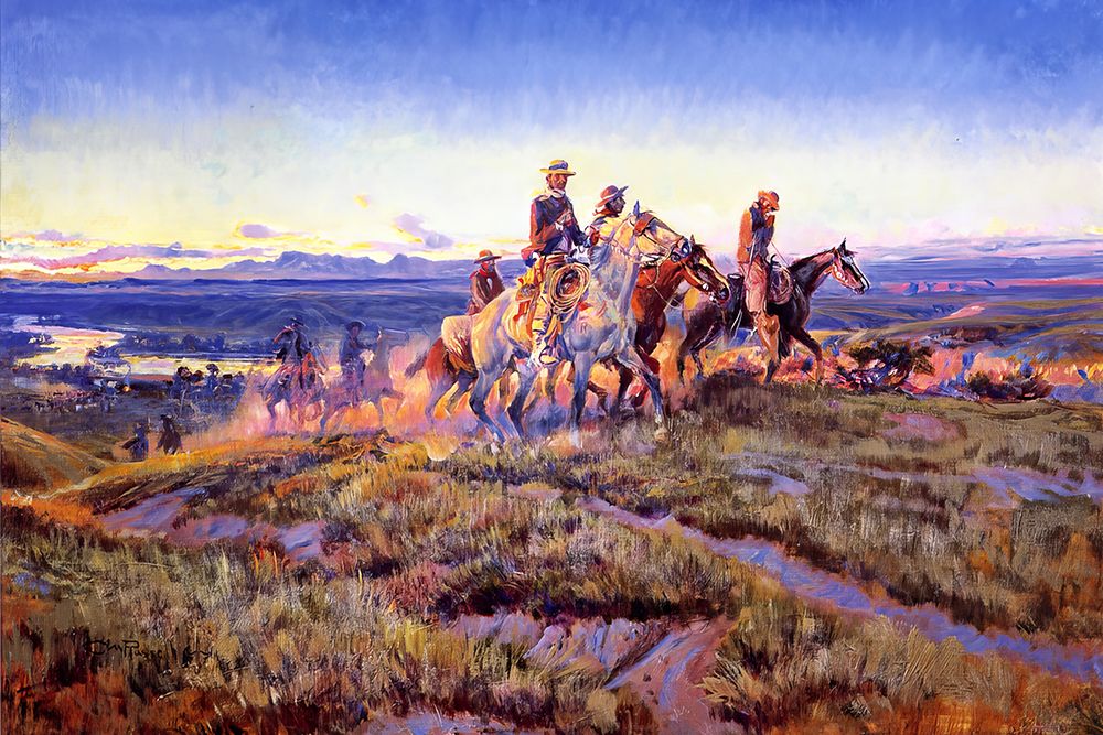 Men of the Open Range art print by Charles Marion Russell for $57.95 CAD