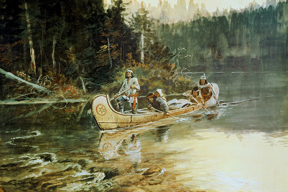 On The Flathead art print by Charles Marion Russell for $57.95 CAD